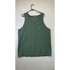 Speedo Shirt Mens Extra Large Green Tank Top Sleeveless Athletic Logo Back Print